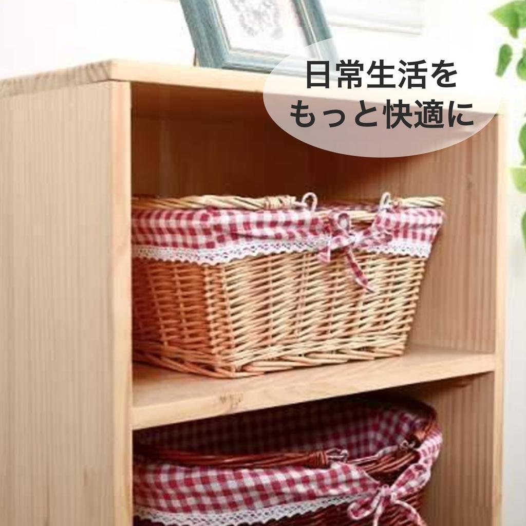 Asdays Плетеная корзина для пикника ручной работы, моющаяся, с ручкой для переноски (Тип А, Средний: 32 x 23 x 16 см)