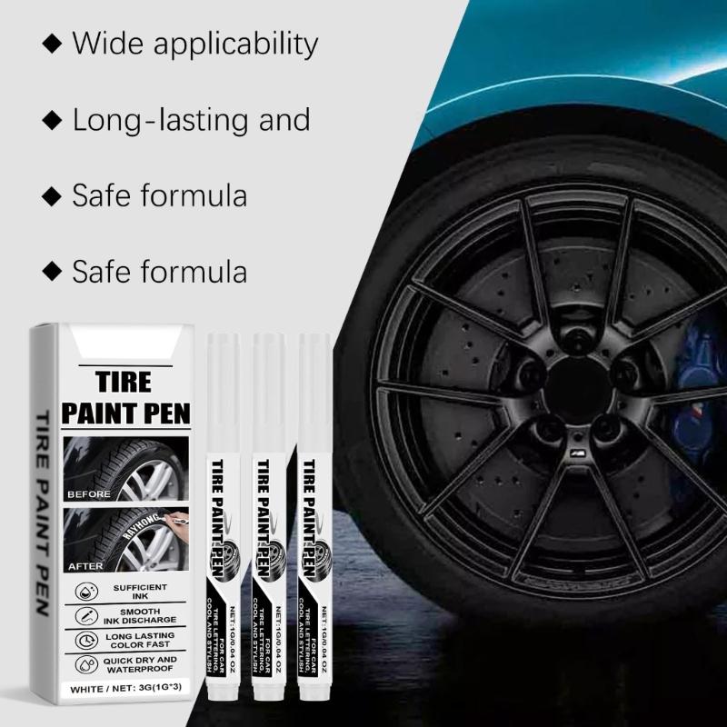 15 шт. Белый маркер для шин, водостойкий, для ремонта царапин на автомобильных шинах, быстросохнущий