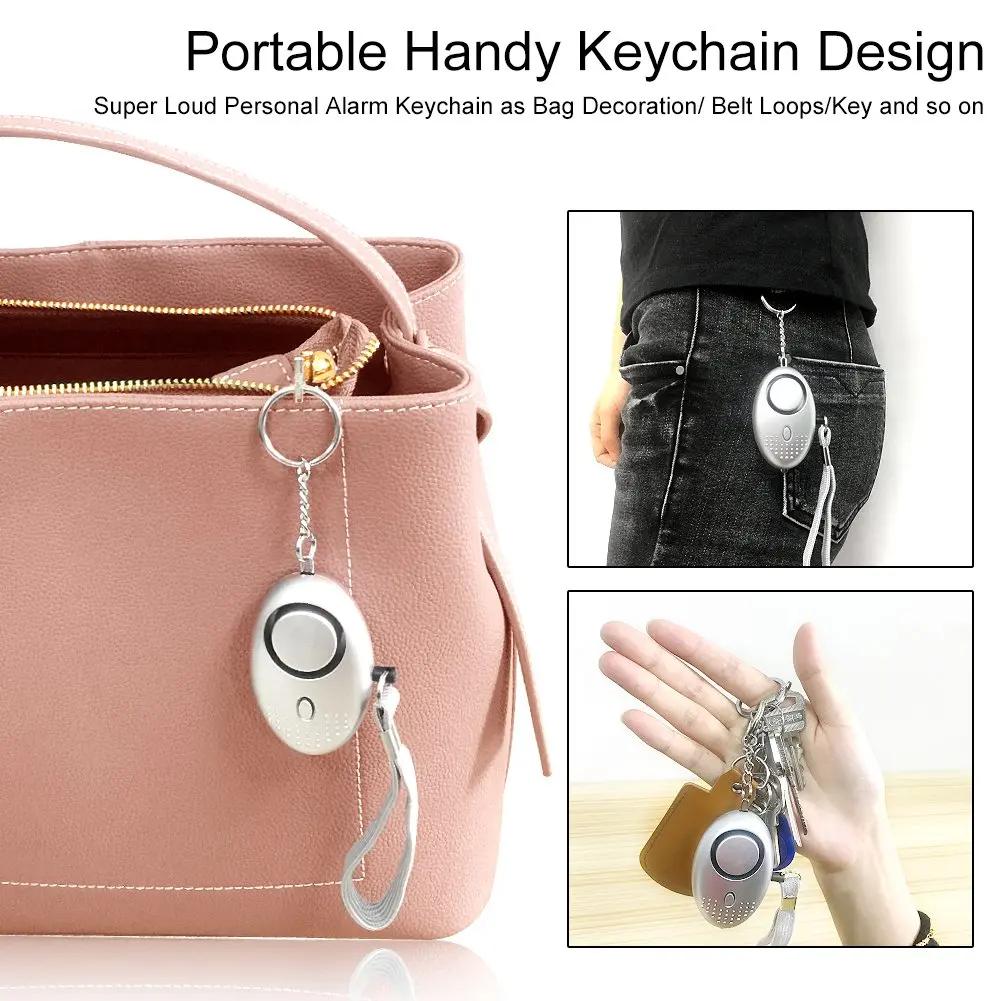 130 дБ персональная охранная сигнализация аварийная с пряжкой светодиодный ключ-подсветка аварийная сигнализация безопасности для женщин мужчин детей пожилых людей