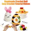 Adults Kids Crochet Kit DIY Animal Crochet Set Rabbit Chicken Egg Crochet Doll Making Kit with Detailed Tutorials for Beginners
