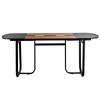 Conference Table, 1800 mm Oval Office Meeting Table for 6-8 Person, Modern Seminar Desk with Metal Legs, Large Meeting Desk for Office, Boardroom,