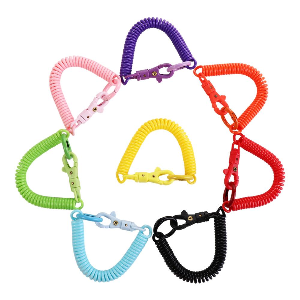 Tags Luggage Tags Labels Key Chains Stretchy Coil Bracelet Spring Key Hooks Keyring Spring Keychain
