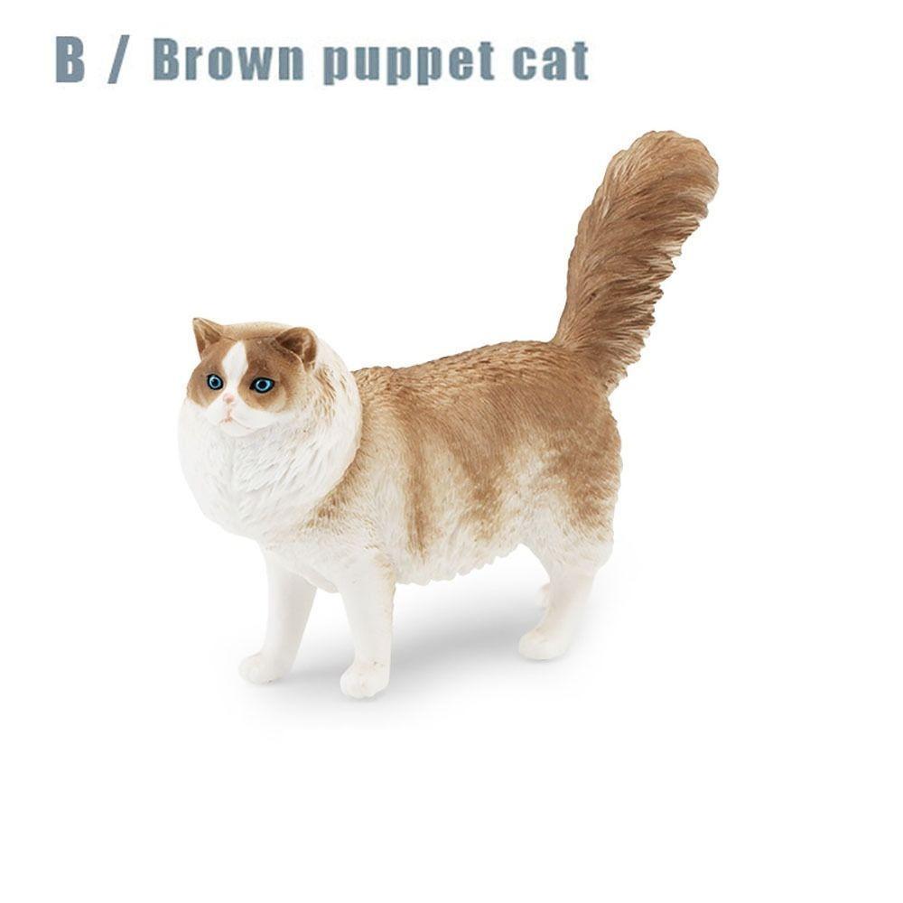 ПВХ Модель кошки Сиамская Регдолл Персидская кошка Реалистичные фигурки питомцев Статуэтка кошки Украшение для рабочего стола