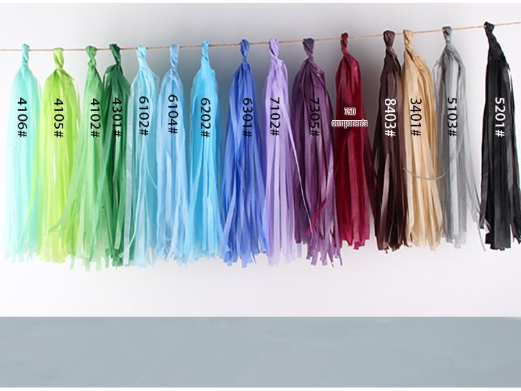 EU & US Romantic Wedding Room or Birthday Paper Tassel Curtain (35cm) DIY Festive Decoration