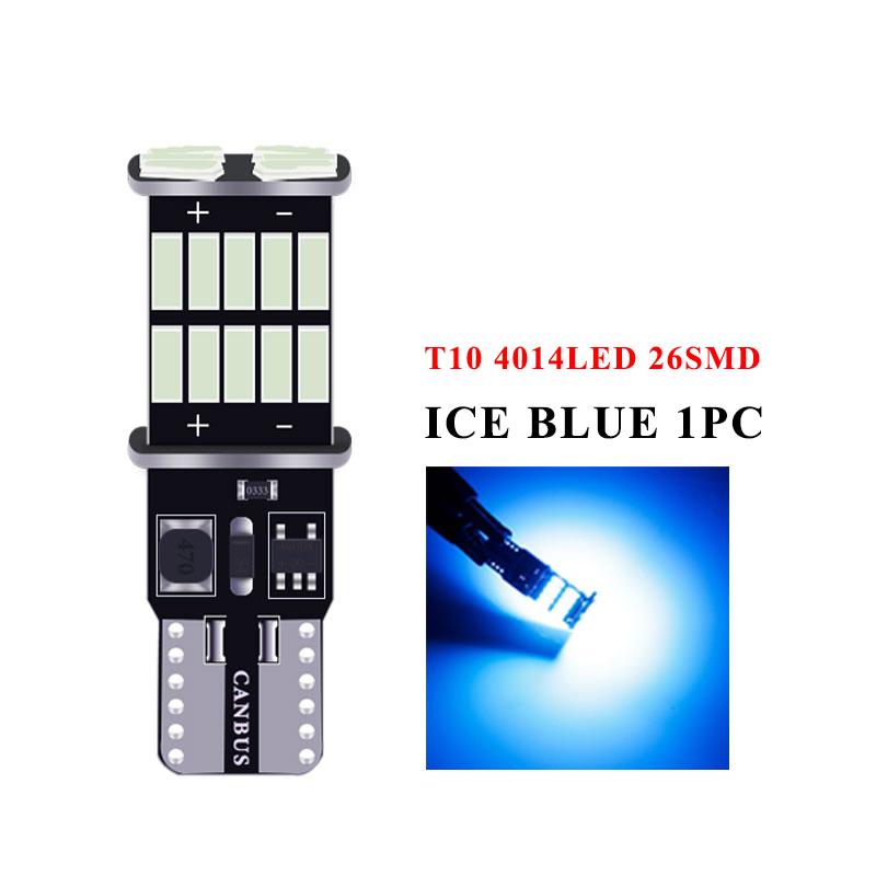 10PCS T10 W5W LED Bulbs Canbus Car Interior Light 194 LED Instrument Lights Lamp Dome Light 26 4014 SMD No Error 12V 6000K