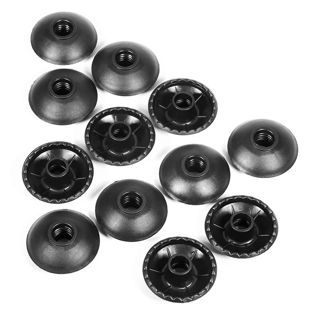 12PCS Black Trekking Pole Round Snow Ski Mud Basket Hiking Walking Stick Replacement Accessory