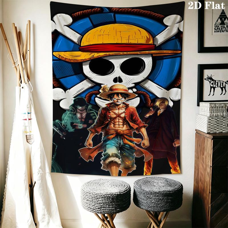 One Piece Monkey D Luffy Wall Tapestry Aesthetic Wall Hanging Printed Fabric Blanket Decorative Tapestries For Bedroom Living Room Home Decor