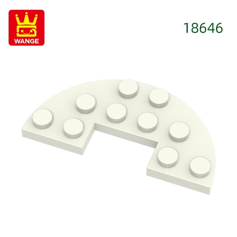 Нетоксичные 59 шт./лот 18646 Круглые половинки 3x6 с вырезом 1x2 Строительные блоки Moc Цветные аксессуары Совместимые с Brick DIY Запасные части