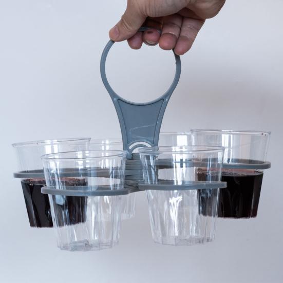 Складной держатель для напитков на 6 чашек, держатель-карусель для стекла, поворотный кронштейн для чашек для кофе, чая, пива, многоцелевой органайзер для кемпинга и вечеринок