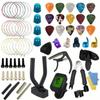 66Pcs Guitar Accessories Kit Tuner Capo Pick Bracket Repair Tools Set for Banjo Mandolin
