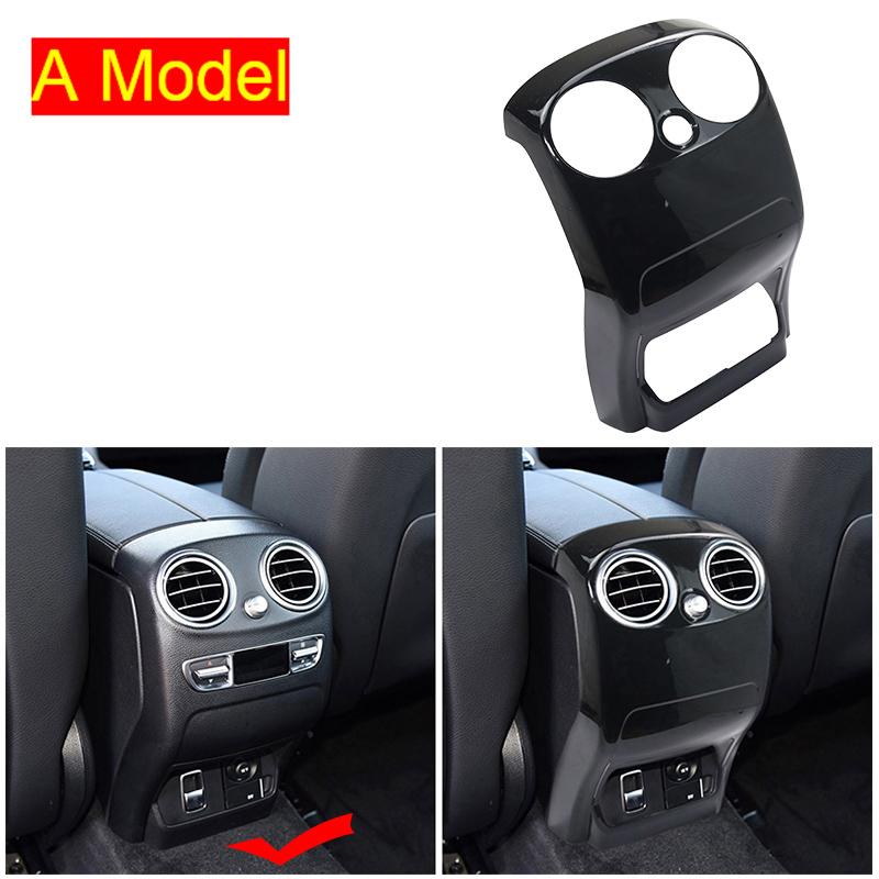 For Mercedes Benz GLC X253 W253 C253 -2022 Car Rear Armrest Air Conditioning Outlet Cover Carbon Fiber Decoration