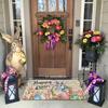 VIKAMA Easter Welcome Doormat Rabbit and Egg Design Indoor/Outdoor Non-Slip Mat Living Room & Bedroom Entrance Rug Home Decor