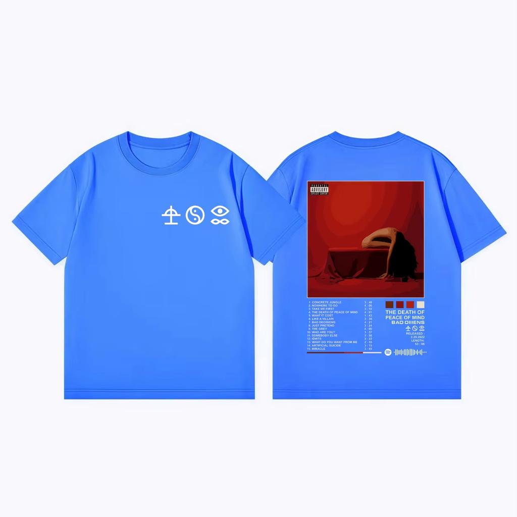 Limited Bad OUnisexs Band Album Merch Tshirt Unisex and Women Summer Gothic Clothing Fashion Round Neck Short Sleeved Top Streetwear