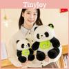 Panda Adorable With Bib Plush Toy Stuffed Animal Doll Kids Decorations Gift