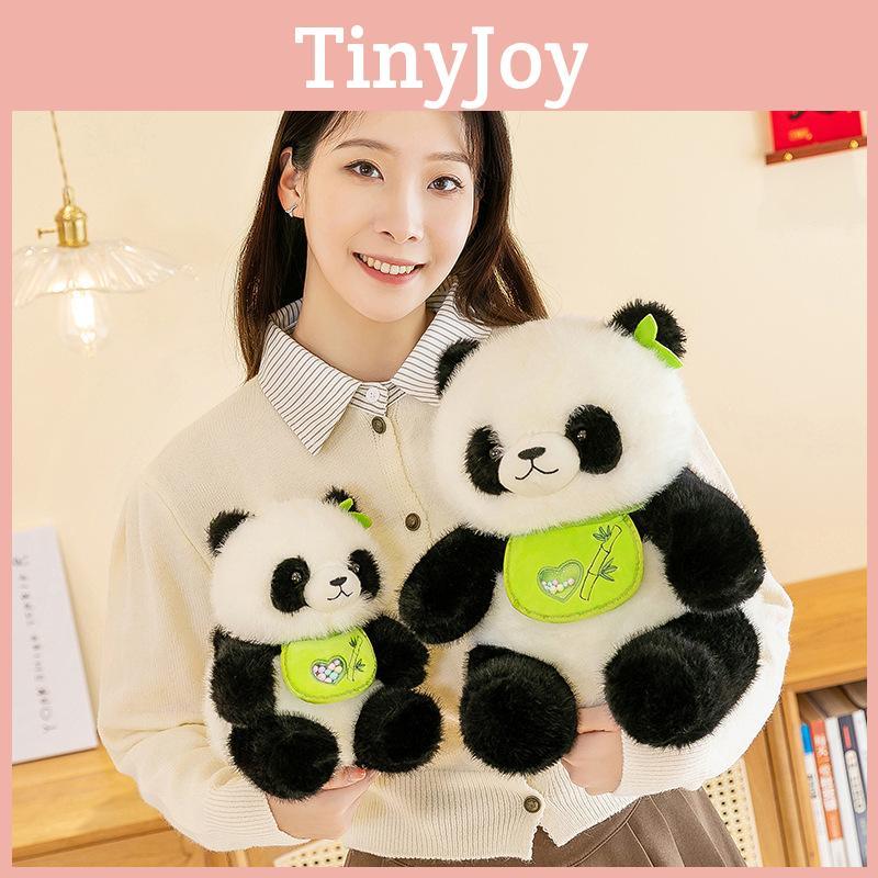 Panda Adorable With Bib Plush Toy Stuffed Animal Doll Kids Decorations Gift
