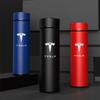 ALQ1 For Tesla Model 3 Model S Model X Model Y Roadster SpaceX 500ml Smart Water Bottle Stainless Steel Thermos Flasks Car Logo Mug