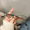 Fashion Metal Polygons Anti Blue Light Glasses Women Vintage Computer Eye Protection Eyeglasses Round Plain Spectacles