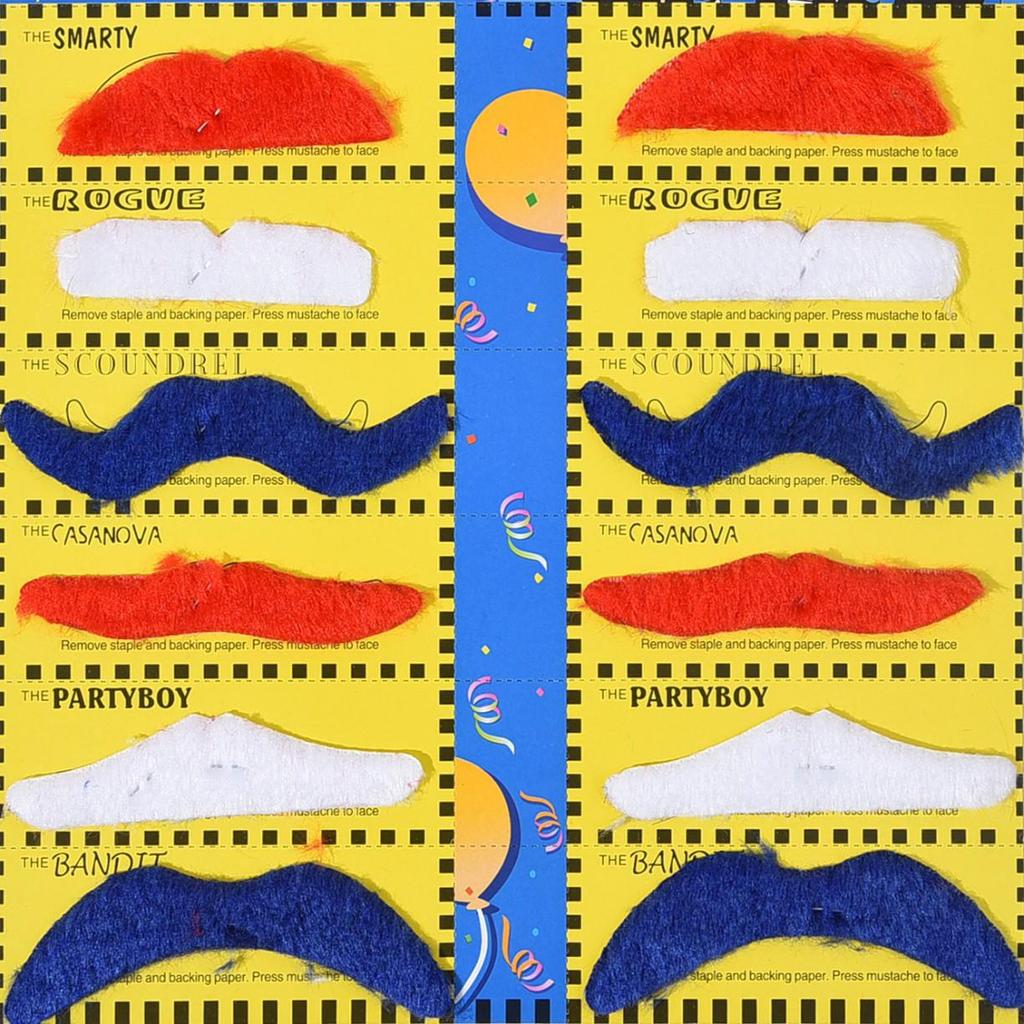Colorful Self-Adhesive Fake Beard for Festivals - Multiple Styles Available