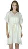 Bimba Женский короткий белый кафтан из вискозы, слегка прозрачный кафтан