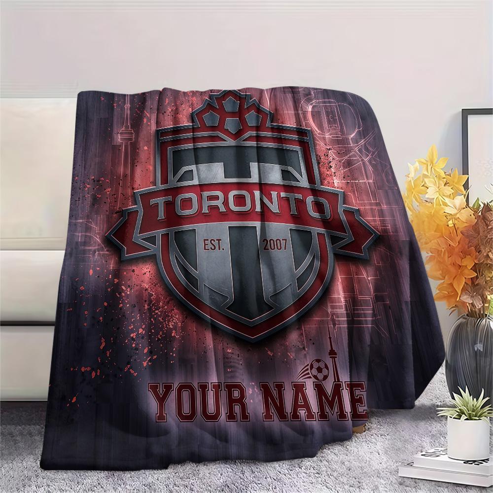 Custom Name Toronto FC2 Flannel Blanket, High quality Comfortable for All Seasons, Home Decor, Warmth and Comfort