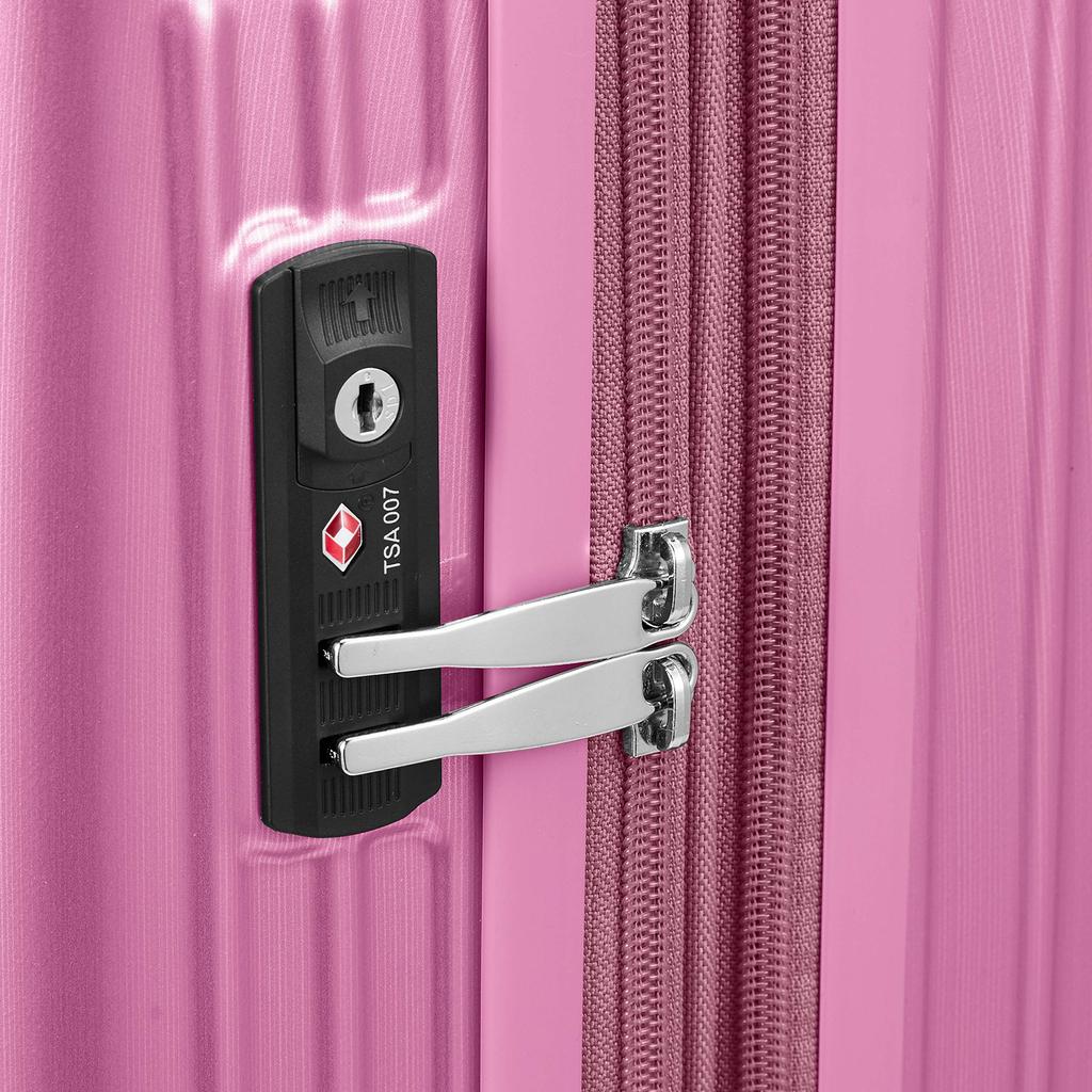 Чемодан с застежкой-молнией, расширяемым замком TSA, двойными роликами, 1 год гарантии на ремонт, 32 л, 48 см, светло-розовый [Vitas], ручная кладь, 2,8 кг