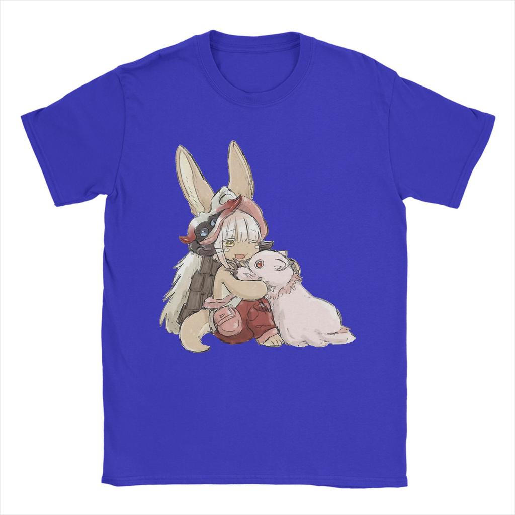 Коричневая футболка Made in Abyss Летняя Футболки Харадзюку Мужская 100% хлопок Круглый вырез 4XL 5XL 6XL Футболки Короткий рукав Y2K Повседневные топы