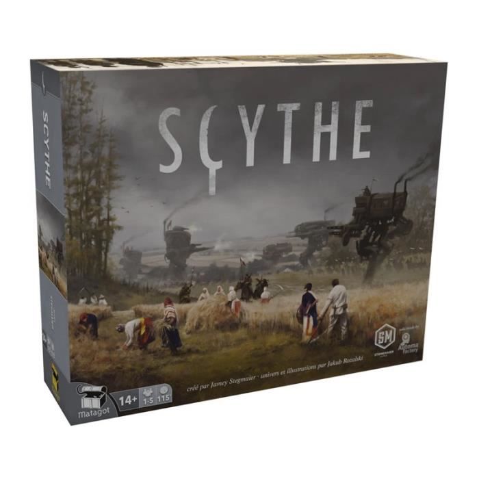 Jeu de société - scythe - lot avec plateau xxl et décapsuleur - 1 à 5 joueurs - 120 min de jeu