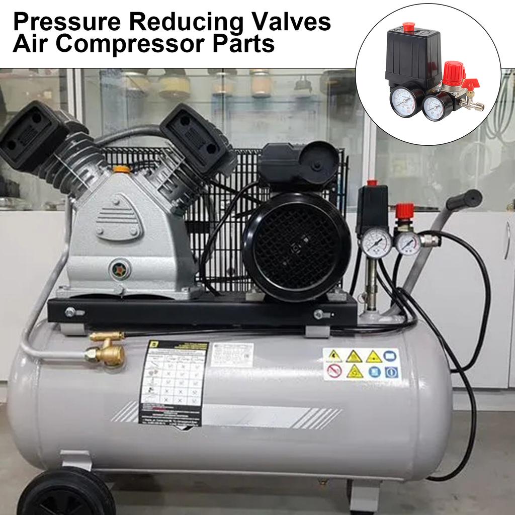 Air Compressor Pressure Switches Control Valves Air Pressure Regulator 90-120PSI / Safety Pressure Relief Valves