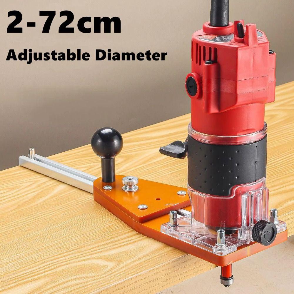 Fixing Bolts Circle Cutting Jig Adjustable Guide Router Circle Cutter Trimming Machine  Woodworking