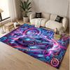 Neon Abstract Theme Soft Crystal Velvet Rug Custom Name & Text Print Non Slip Floor Rug for Bedroom Living Room