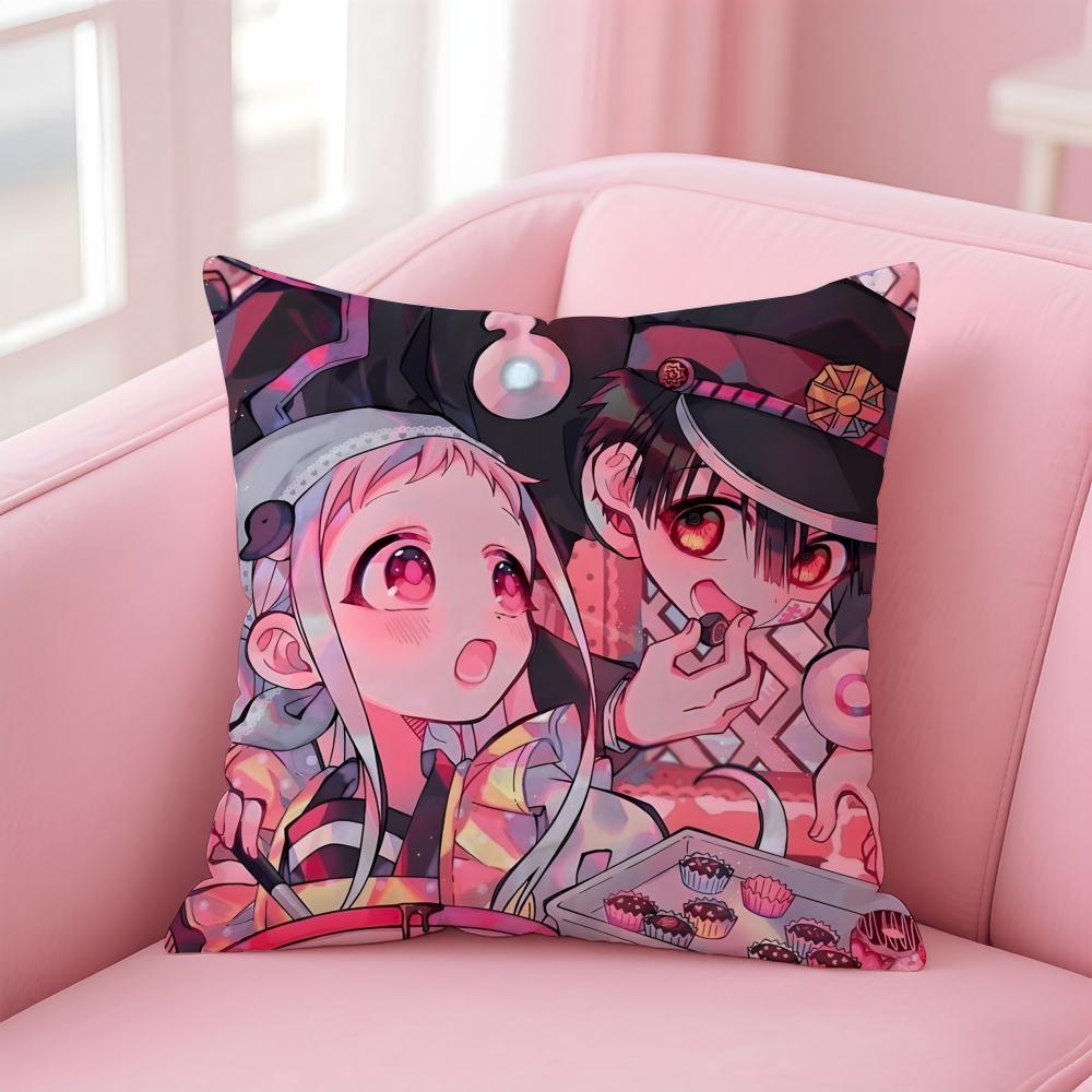 anime fantasy JJibaku SShounen HHanako Cushion Cover Pillow Case Soft Friendly Fabric Concealed Zipper