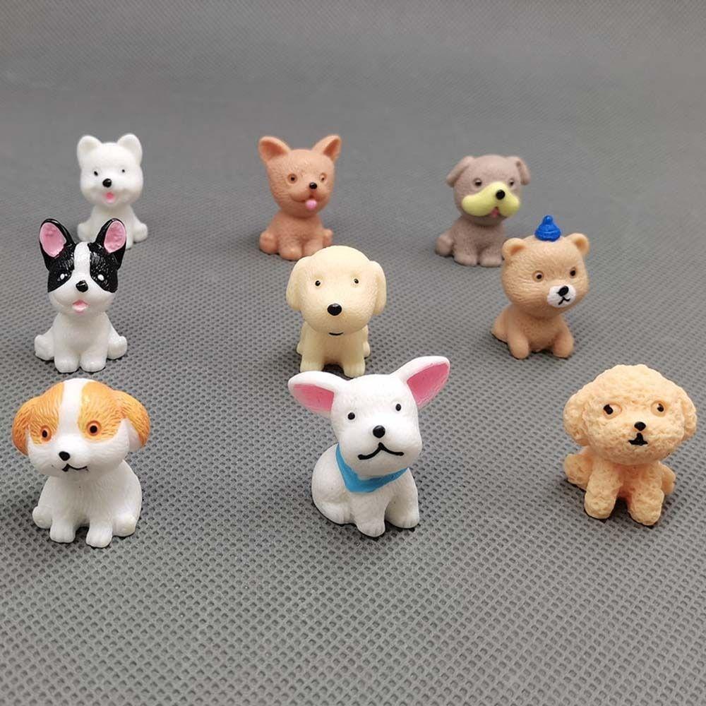 Realistic Mini Resin Dogs Cute Animals Dog Ornaments Puppy Miniature Figurines Micro Landscape