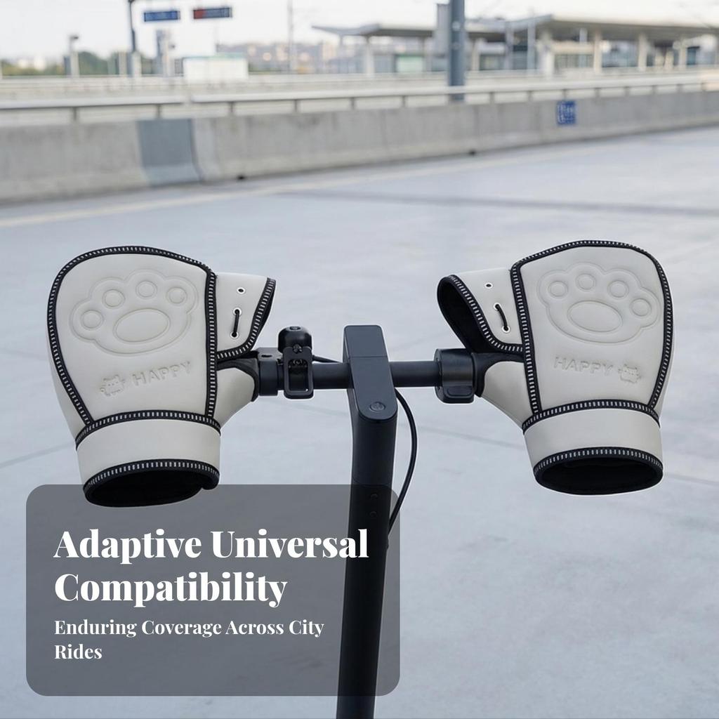 Waterproof Motorcycle Handlebar Mitts | Widened Elongated Cuff,