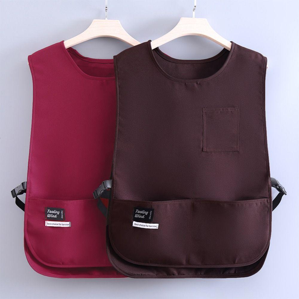 Breathable Stain-Resistant Apron Nylon Vest Style Kitchen Aprons for Cooks Chef and Servers