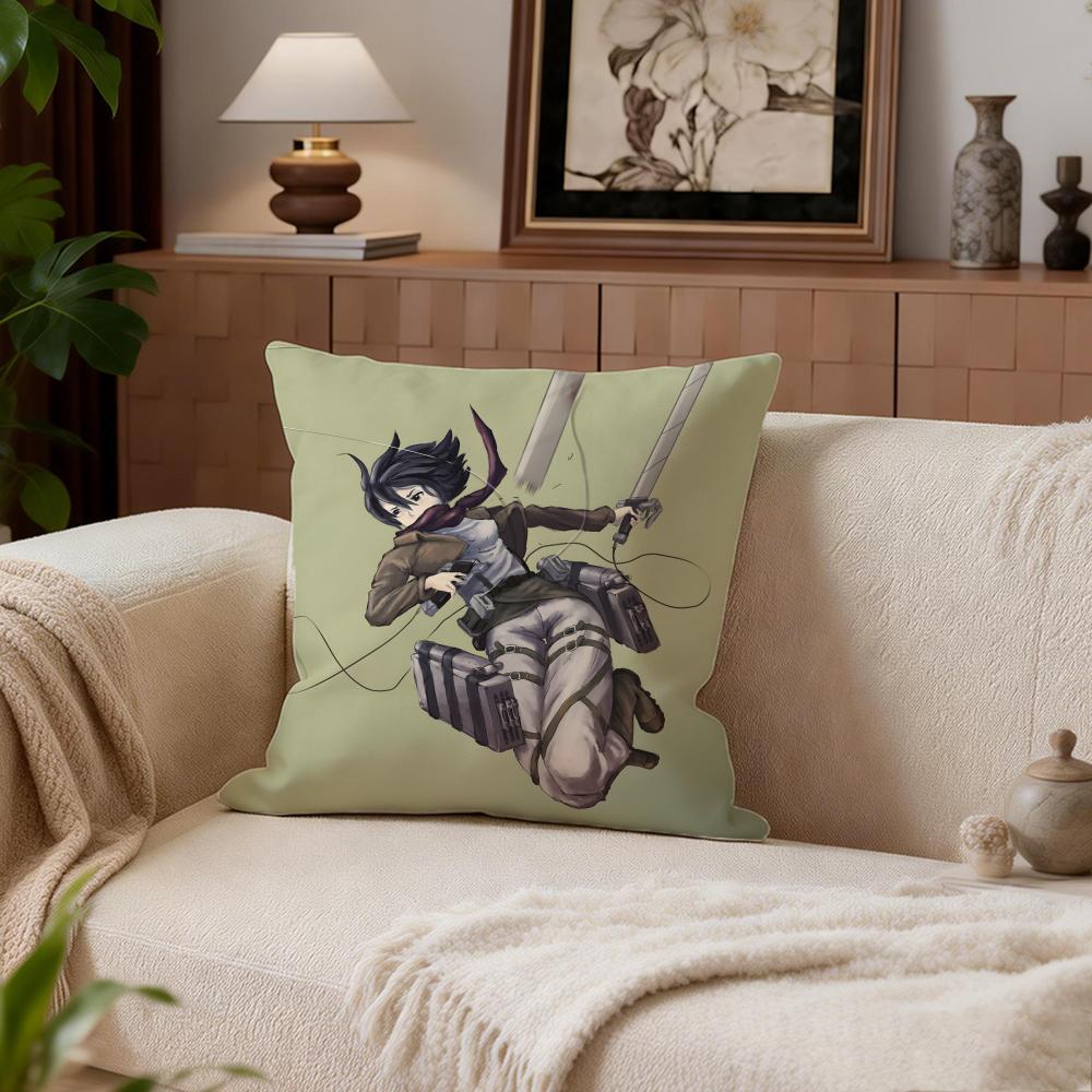 Dark Attack On Titan Cushion Cover Cushion Cover Set 4Pcs 50X50 45X45 40X40 Pillowcase Decorative Sofa Home Decor