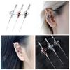 Gothic Dark Aesthetic Piercing Earring Stylish Ear Needle Surround Auricle Diagonal Stud for Nightclub and Party Wear