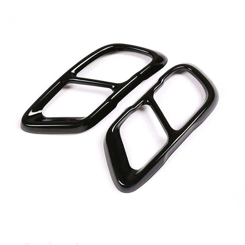 2PCS Stainless Steel Car Tail Throat Frame Cover Exhaust Pipe Decoration Auto Exterior Accessories For BMW X5 G05 X7 G07 -21