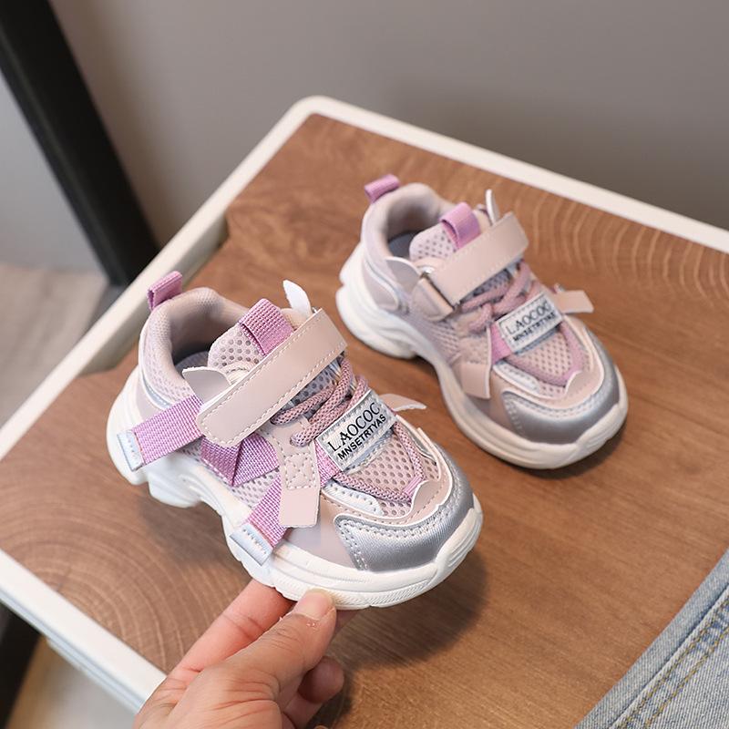 Детские туфли Daddy Shoes Весна Новые повседневные сетчатые туфли для мальчиков и девочек Дышащие кроссовки для маленьких мальчиков