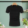 Men's Slim Fit T-shirt Short Sleeve Round Neck Sports Tee Quick-Drying Solid Color Casual Tee Shirt for Gym Fitness Daily Wear