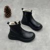 Новые ботильоны на толстой подошве, универсальные женские ботинки и туфли в стиле ретро с круглым носком и подошвой из губки