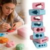 Soft Ceramic Round Ball Rolling Mold Kit Clay Round DIY Rubbing Auxiliary Tool with Punched Christmas Tree and Snowman Mold