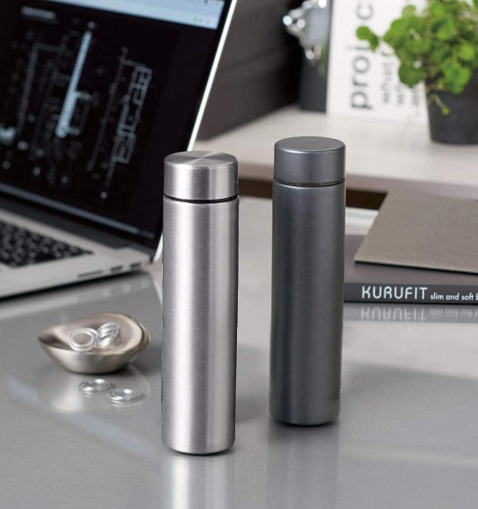 Бутылка для воды Marutatsu, мини-кружка, вакуумная, 2-слойная, маленькая, тонкая, стильная, из нержавеющей стали, черная, 220 мл, 35070BK, теплая/холодная