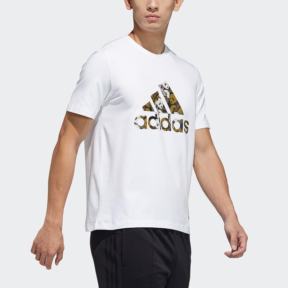 Adidas T Shirts Unisex White Crew Neck Moderate Straight Fit