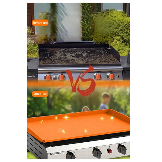 Силиконовый коврик для барбекю для гриля Blackstone 28 дюймов, прочный защитный чехол для гриля пищевого класса для домашних вечеринок и встреч на открытом воздухе