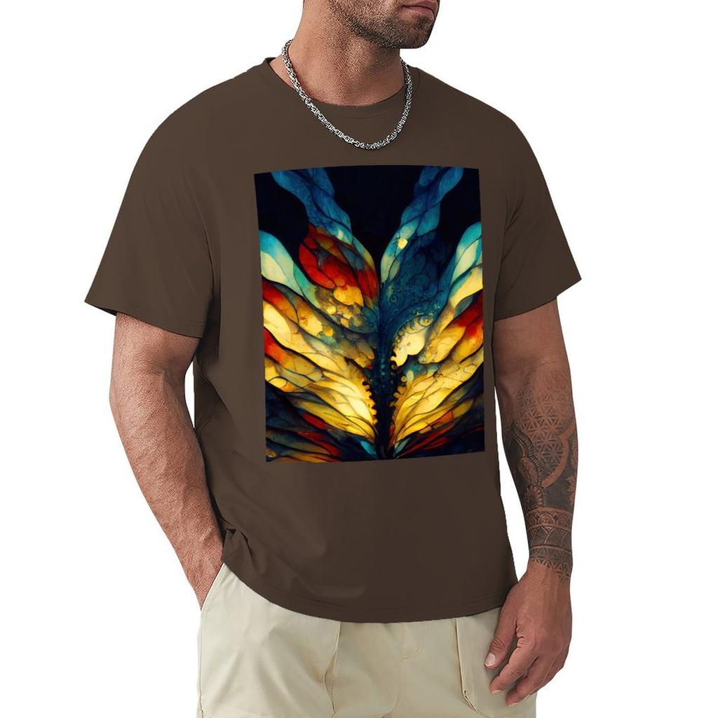 Футболка Stained Glass 1, большие размеры, индивидуальная футболка, мужская футболка