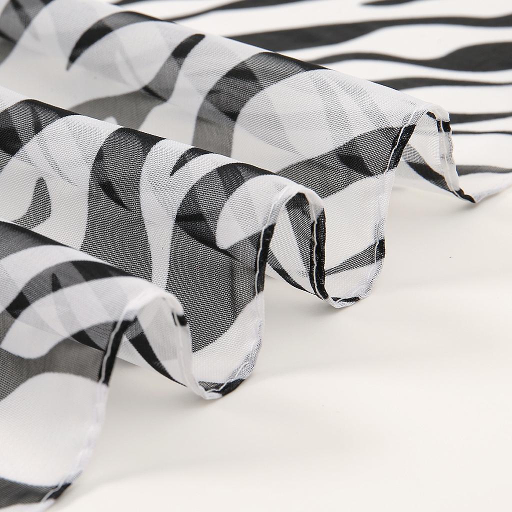 Newest Zebra Strip Chiffon Scarf Women Printed Shawl Scarf Fashion Printed Headscarf Pashmina Lady Hijab Shawl