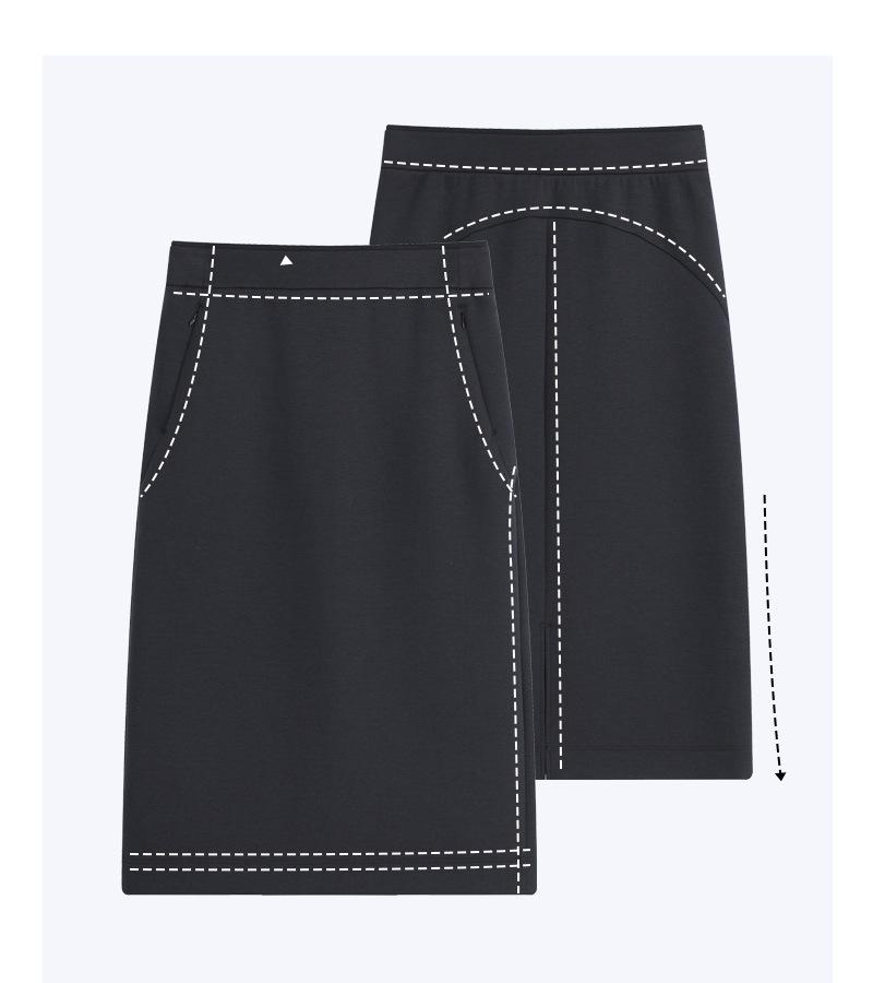 Zurich Women's Autumn/Winter Cotton Air Layer High Waist Classic Skirt - Versatile Mid-Length Hip Wrap.