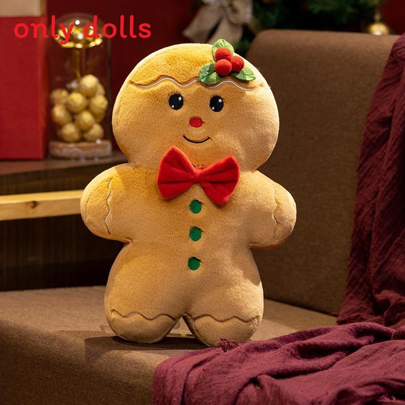 Gingerbread Man Snowman Christmas Tree Plush Daoll Pillow For Festive Home Decoration