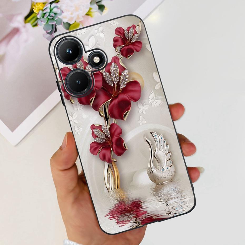 Милый Чехол Для Телефона Для Infinix Hot 30i Hot30 30 Play NFC 2023 Мягкий Силиконовый ТПУ Задняя Крышка Для Infinix Hot30i Hot 30 30Play