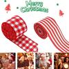 1Pc Christmas Tree Decoration Christmas Ribbons Indoor Outdoor Gift Packaging Ribbon Striped Ribbon